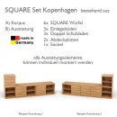 SQUARE Massivholz Regalwürfel-Set Kopenhagen TV-Sideboard - Buche 32 cm Links-Anschlag