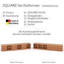 SQUARE Massivholz Regalwürfel-Set Kalifornien TV-Lowboard - Kernbuche 40 cm