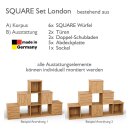 SQUARE Massivholz Regalwürfel-Set London Pyramidenregal