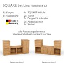 SQUARE Massivholz Regalwürfel-Set Linz TV-Schrank