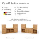 SQUARE Massivholz Regalwürfel-Set Linz TV-Schrank - Buche 32 cm
