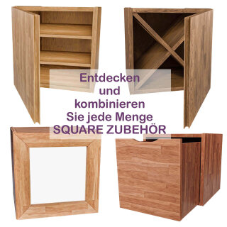 SQUARE Massivholz Regalwrfel-Set Las Vegas TV-Bank