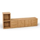 SQUARE Massivholz Regalwürfel-Set Liverpool TV-Sideboard