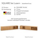 SQUARE Massivholz Regalwürfel-Set Luzern TV-Lowboard - Buche 32 cm