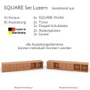 SQUARE Massivholz Regalwürfel-Set Luzern TV-Lowboard - Kernbuche 40 cm