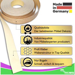 Umleimer zum Aufbgeln  Anthrazit 22 mm x 10 m   fr Arbeitsplatten