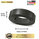 Umleimer zum Aufbügeln  Anthrazit 20 mm x 25 m   für Arbeitsplatten