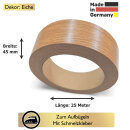 Umleimer zum Aufbügeln  Eiche 45 mm x 25 m   für Arbeitsplatten