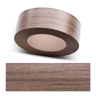 Umleimer zum Aufbügeln  Nussbaum 30 mm x 10 m   für Arbeitsplatten