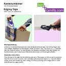 Umleimer zum Aufbügeln  Schwarz 30 mm x 5 m   für Arbeitsplatten