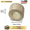 Umleimer zum Aufbügeln  Sonoma Eiche 60 mm x 25 m   für Arbeitsplatten